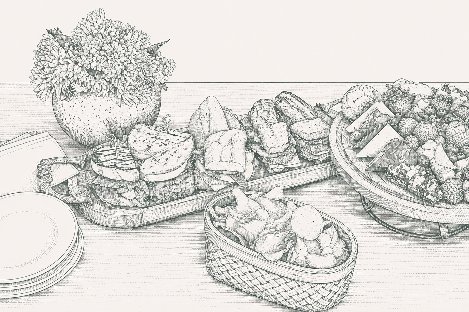 Sandwich Selection Drawing